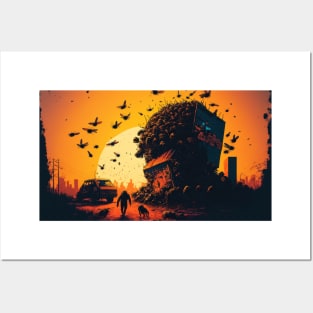 Mutated Bee Swarm In Post Apocalyptic Streets Posters and Art